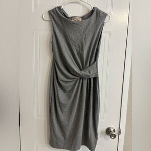 Philosophy Gray Draped Mini Dress